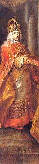 Lesezeichen: Kaiser Joseph I. im Krönungsornat
