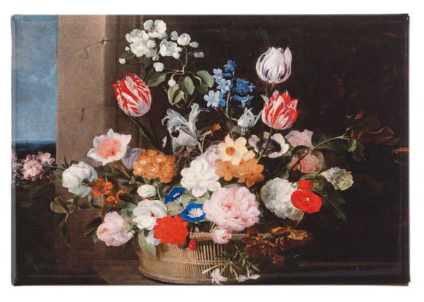 Magnet: van den Hecke - Basket of Flowers