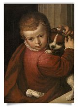 Postcard: Boy with Dog