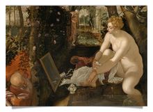 Postkarte: Allegorie (Mars, Venus, Victoria und Cupido)