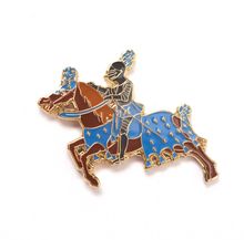 enamel pin: Great helm with crest
