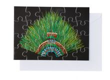 file labels: Quetzal feathered headdress