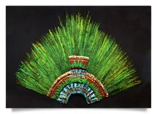 Enamel Pin: Quetzal feathered headdress