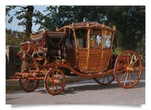 Postkarte: Karussellwagen der Königin Maria Theresia