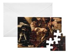 Postkartenpuzzle: David mit dem Haupt des Goliath
