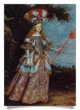 Postkarte: Madeleine, Tochter des "Haarmenschen", Petrus Gonsalvus