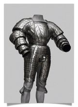 postcard: "Half armour from the ""Cleve"" garnitur made for Emperor Charles V. "