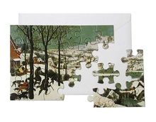Postkarte: Jäger im Schnee