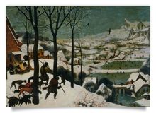Notecard / Advent Calendar: Hunters in the Snow