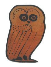 shaped magnet: Greek Owl