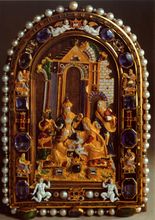 Billet: Madonna mit dem Hl. Nikolaus von Bari, Magdalena, Ursula und Dominikus