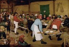 Postkartenpuzzle: Bruegel - Bauernhochzeit