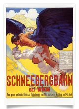 Postcard: Poster Schneebergbahn