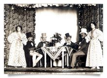 Postcard: The stage of "Cabaret Fledermaus"