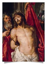 Postkarte: Der Hl. Augustinus zwischen Christus und der Jungfrau