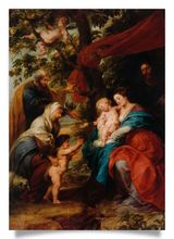 Postkarte: Christuskind mit Johannesknaben und zwei Engeln