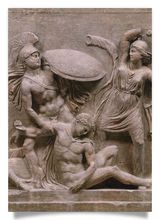 Postcard: Parthian Monument Warrior (detail)