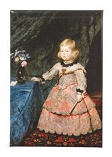 Magnetlesezeichen: Infantin Margarita Teresa in blauem Kleid