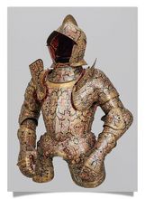 postcard: "Half armour from the ""Cleve"" garnitur made for Emperor Charles V. "