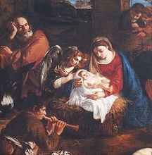 Billet: Kreuztragung Christi und Kind mit Windrädchen