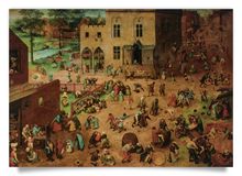 Postkartenpuzzle: Bruegel - Kinderspiele