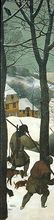 postcard puzzle: Bruegel - Hunters in the snow