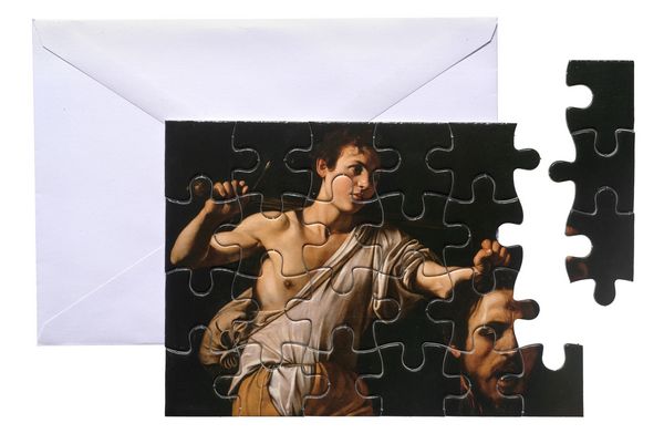 Postcard Puzzle: David with the Head of Goliath