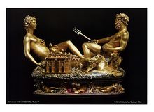 Postkarte: Figurenuhr mit Diana auf dem Kentauren
