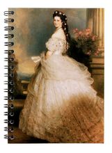 Postkarte: Kaiserin Maria Theresia in rosafarbenem Spitzenkleid