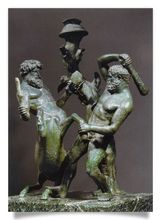 Postkarte: Herakles und Kentaur