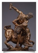 Postcard: Hercules and Antaeus
