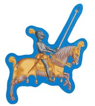 Konturmagnet: Reiterharnisch (Küriss) der blau-goldenen Garnitur
