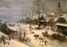 Puzzle: Bruegel - Jäger im Schnee