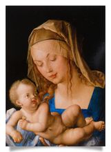 Postkarte: Maria mit dem Kind an der Brust