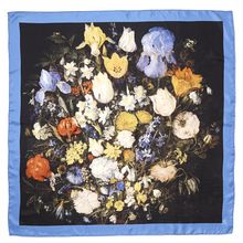 Postkarte: Blumenstrauß in blauer Vase