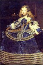 pocket mirror: Velázquez - Infanta Margarita Teresa in a blue dress