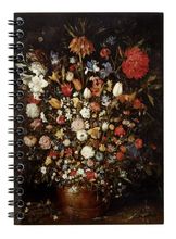 Ringblock: Brueghel - Großer Blumenstrauß in Holzgefäß
