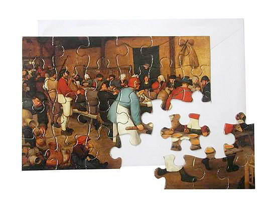 Postcard Puzzle: Bruegel - Peasant Wedding