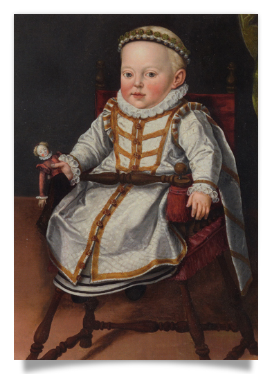 Postkarte: Erzherzogin Katharina Renea im Alter von 1 Jahr