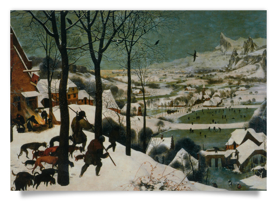 Postcard: Bruegel - Hunters in the Snow