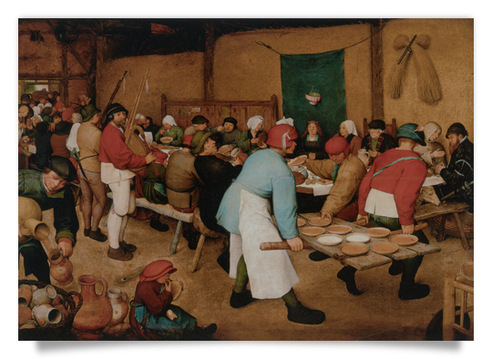 Postcard: Bruegel - Peasant Wedding