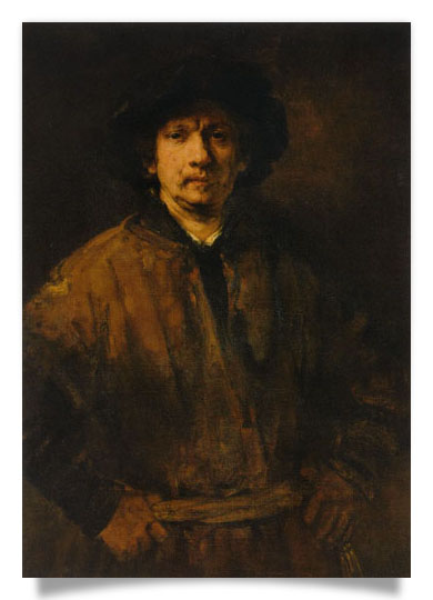 Postkarte: Rembrandt - Großes Selbstbildnis