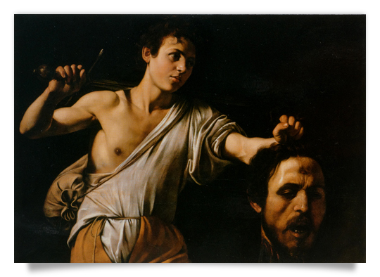 Postcard: David with the Head of Goliath