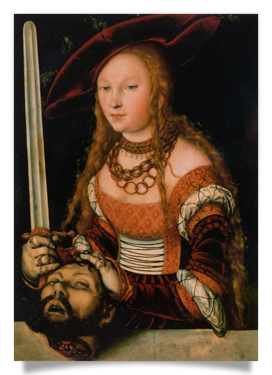 Postkarte: Judith mit dem Haupt des Holofernes