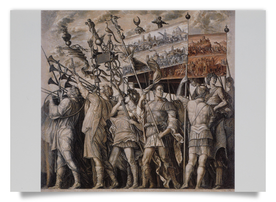 Postkarte: Triumphzug Caesars