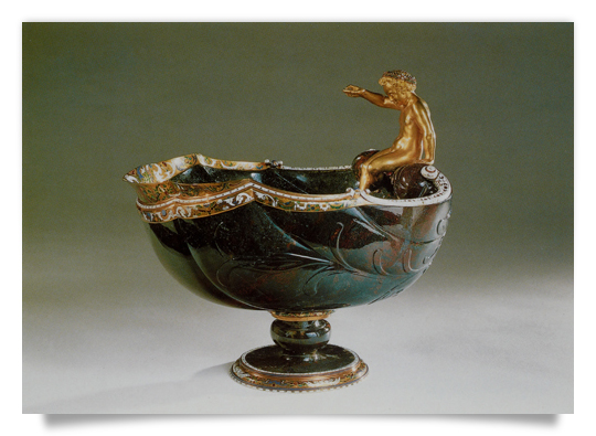 Postcard: Cup with Bacchus child