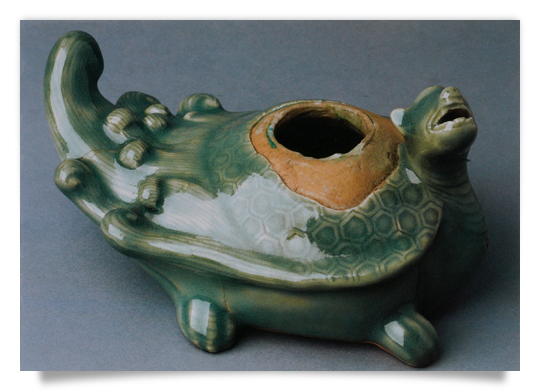 Postcard: Incense vessel, Turtle