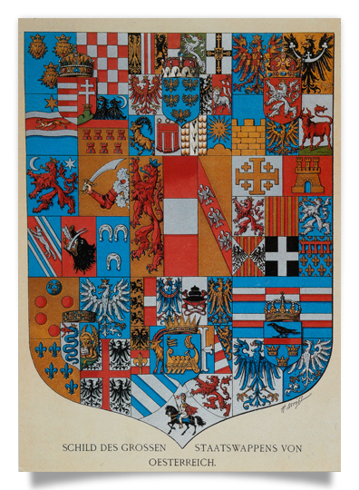 Postcard: The &quot;Grand State Arms of Austria&quot; 1866