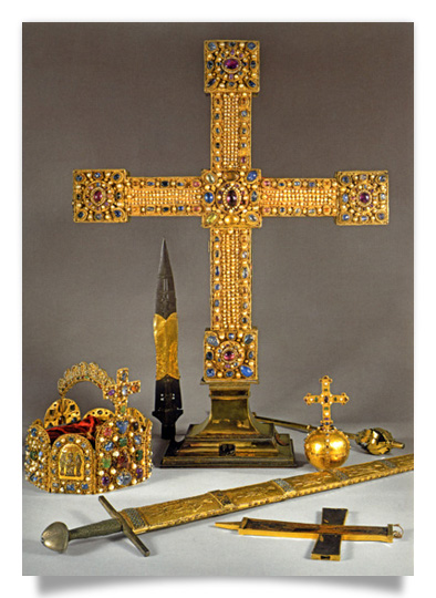 Postkarte: Insignien des Heiligen Römischen Reiches