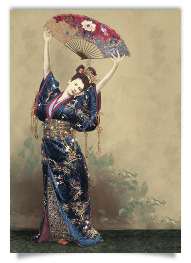 Postkarte: Katharina Abel als Japanerin